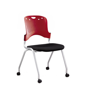 เก้าอี้ฝึกพับได้สะดวกสบายทันสมัยพร้อมล้อเลื่อนเบาะนั่งวางซ้อนกันได้ - Product Image 1