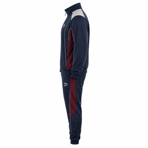 Dravelle Industry Men's Navy Blue <b>Tracksuit</b> Full Zip Jogging Suit Red Accents Side Pockets Breathable <b>Polyester</b> Material 2 1 - Product Image 6