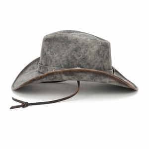 Hot Selling Premium Genuine Leather Cowboy <b>Hat</b> Vintage <b>Western</b> Cowgirl Ranch <b>Hat</b> Custom Branding OEM Wholesale Supplier - Product Image 2