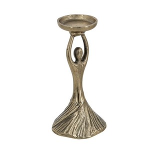 Porte-bougie avec tige décorative et base texturée pour la décoration de la maison - Product Image 5