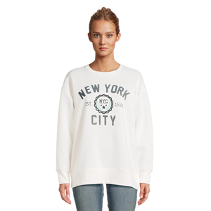 Crew Neck Winter Season Printed Slim Fit Women's <b>Sweatshirts</b> Customized Design <b>Sweatshirts</b> For Women From Bangladesh - Product Image 2