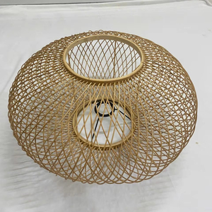 Pantalla de Lámpara Redonda de Bambú Tejido Ecológica - Decoración Sostenible para Hogares, Restaurantes, Hoteles y Resorts - Product Image 1