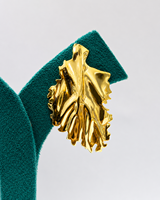 Boucles d'oreilles pendantes en laiton plaqué or avec motif feuille d'or pour femme, bijoux tendance, cadeau idéal