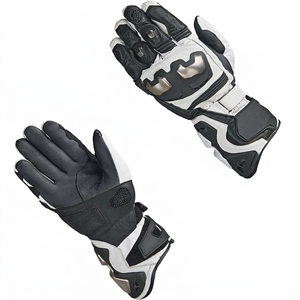Guantes de cuero para hombre, con cierre de gancho y bucle, transpirables, para ciclismo, verano - Product Image 1