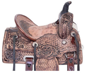 Proveedores al por mayor de sillín de caballo de cuero real, sillín de cuerda occidental con juego de tachuelas con color y tamaño personalizados a granel - Product Image 6