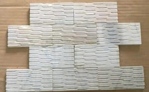 Revestimiento de Pared de Piedra Natural Blanca con Corte a Peine 10×20 cm – CTS-DOT-TN-133 - Product Image 2