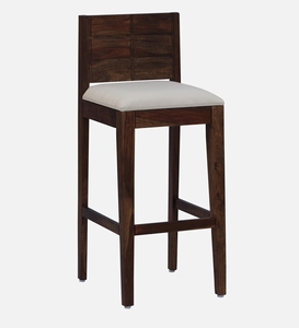 PU Leather Contemporary Design Full Back Bar <b>Stool</b> with Beige Cushioned Seat <b>Adjustable</b> <b>Height</b> Metal Base-Dilibee Furniture - Product Image 1