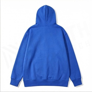Sweat à capuche brodé North Approach pour homme, coupe oversize, en polaire, décontracté, bleu, avec poche avant - Product Image 2