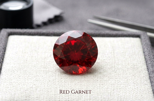 Granat rouge attrayant de 5 mm, pierre précieuse ronde à facettes, en vrac, pour la fabrication de bijoux - Product Image 2