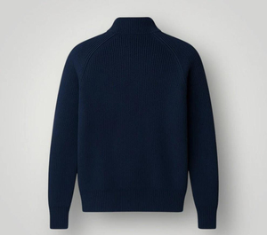 Veste matelassée à capuche en polaire solide pour homme avec fermeture éclair, coupe-vent, manteau d'hiver, coupe régulière, col montant - Product Image 5