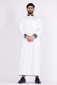 Robe longue traditionnelle Juba pour hommes, vêtement musulman confortable, coupe ample et respirante - Product Image 1
