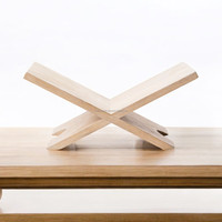 Support de présentation de livres en bois artisanal, élégant support en bois naturel pour livres de cuisine, tablettes et lecture, parfait pour la maison ou le bureau