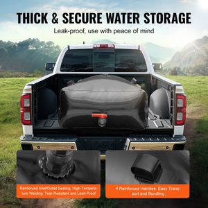 540L/142.7 Gallon Large Capacity RV Water Tank 1000D PVC <b>Collapsible</b> Hydration Bladder Soft Water <b>Storage</b> Containers for Remote - Product Image 3