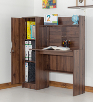 Bureau d'étude et de travail à domicile moderne avec étagère, en panneau de particules 76646, MDF 15mm, démontable/DIY, surface PU, fabriqué en Malaisie, bureaux informatiques