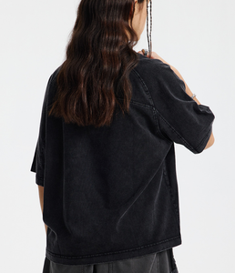 เสื้อยืดสไตล์ฮิปฮอปสำหรับผู้หญิง ผ้าฝ้าย 100% ระบายอากาศได้ดี แห้งเร็ว ไม่เป็นขุย เป็นมิตรต่อสิ่งแวดล้อม ทรงเข้ารูป สวมใส่สบายในฤดูร้อน พร้อมลายปัก - Product Image 2