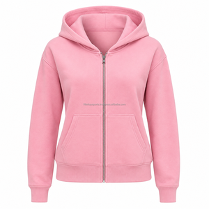 Women's 100% Cotton <b>Winter</b> <b>Hoodie</b> Regular Fit Breathable Waterproof Zip Up Casual Hooded Sweatshirt Custom Apparel - Product Image 1