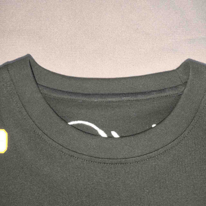 Camiseta Casual de Hombre, Cuello en V, Tejido de Punto, 100% Algodón, Transpirable, Antiarrugas, Estilo Hip Hop, Estampado, Holgada, Ecológica - Product Image 3
