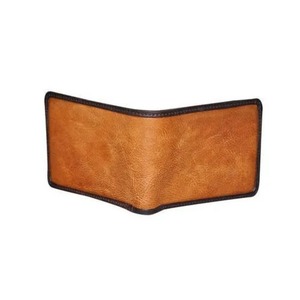 กระเป๋าใส่พาสปอร์ตหนังแท้สีส้มอ่อน พรีเมียม กันน้ำ สไตล์วินเทจ แบบสั้น คุณภาพสูง ผลิตในอินเดีย เนื้อเรียบ - Product Image 1