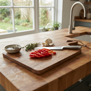 Planche à découper en bois d'acacia avec poignée, planche à découper en bois, plateau de service pour fromage, ustensiles de cuisine, maison, restaurant, vente en gros - Product Image 2