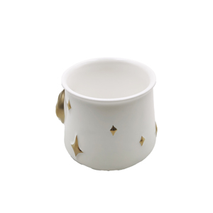 White Ceramic <b>Espresso</b> Mug 3D Moon Star Coffee <b>Cup</b> Contrast Handle Gift Drinkware - Product Image 4