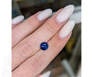 Zafiro Azul Corte Redondo, Gema Natural y Creada en Laboratorio, Tamaños Personalizados para Joyería - Product Image 2