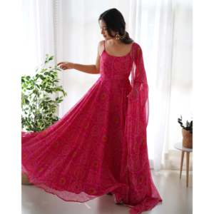 ชุด Anarkali และกางเกงขนาด XS ที่สวยงามพร้อม dupatta สำหรับสวมใส่ในงานปาร์ตี้ - Product Image 3