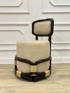 Custom Handmade Modern Teak Wood <b>Stool</b> and Ottoman for Home Hotel Villa Use - Product Image 2
