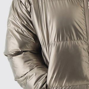TAWFIQ INDUSTRY Men's Shiny Quilted Puffer Jacket Windproof Polyester Wadding Hooded Regular Sleeve Casual Winter <b>Coat</b> Quick <b>Dry</b> - Product Image 3