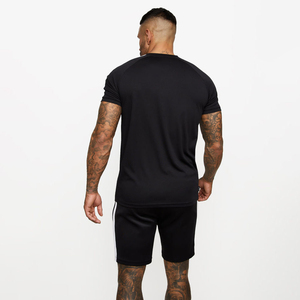 Ensembles d'été pour hommes, ensemble 2 pièces uni, respirant, 100% coton, grande taille, t-shirt à manches courtes et short, ensembles d'été pour hommes - Product Image 3