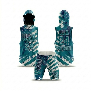7on7 jersey Flag Wear Soccer Uniforms 7v7 jersey League Games Sleeveless Hooded Top Short Breathable - Product Image 1