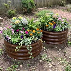 Pot de fleurs moderne noir pour plantes vertes, design minimaliste, pour jardin extérieur - Product Image 4