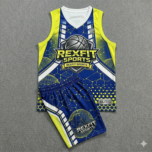 Wholesale Custom Made Rexfit Sports Men's Basketball Uniform <b>Sets</b> Breathable 100% Polyester Mesh Jerseys <b>Cheap</b> Sublimated OEM - Product Image 5