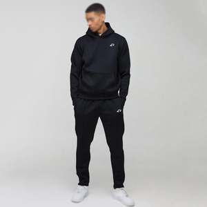 Survêtement à capuche pour homme avec logo personnalisé, en molleton de coton, coupe ajustée, style streetwear, vêtements de sport, ensemble deux pièces - Product Image 2