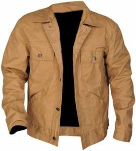 Chaqueta bomber de cuero negro curtido para hombre, estilo streetwear de invierno, con cierre de un solo botón y cuello alto. - Product Image 1