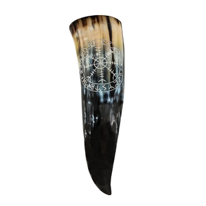 Cornes à boire en corne de buffle sur mesure avec finition polie et imperméable et gravure personnalisée pour la promotion de Noël - Product Image 5