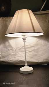 Vintage White Metal <b>Table</b> Lamp <b>Antique</b> Desk Light for Bedroom Living Room Decorative <b>Bedside</b> Reading Lamp - Product Image 6