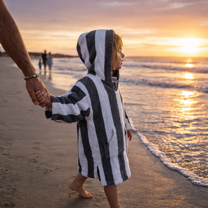 Poncho de Playa con Capucha para Niños, 100% Algodón Peinado de Fibra Larga Premium, Secado Rápido, Ecológico, Unisex, Bata de Baño para Niños Pequeños - Product Image 4