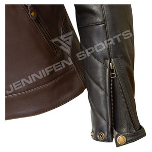 Veste en cuir de vache véritable pour hommes, design personnalisé bicolore, nouvelle collection, haute qualité, veste de moto - Product Image 5