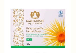 Savon à la citronnelle ayurvédique Maharishi 100g, savon naturel à base de plantes pour le bain, de Delhi, usage quotidien, durée de conservation de 3 ans, pour une peau fraîche et saine - Product Image 3