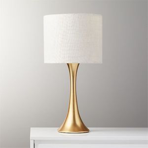 Lámpara de Mesa Moderna de Metal con Pantalla de Lino Blanco y Base Redonda para Decoración de Interiores de Sala de Estar - Product Image 2