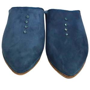 <span class=keywords><strong>Da</strong></span> <span class=keywords><strong>donna</strong></span> Babouches marocchino pelle scamosciata pelle <span class=keywords><strong>blu</strong></span> Sarma casa per pantofole comode con fodera <span class=keywords><strong>in</strong></span> vera pelle - Product Image 4