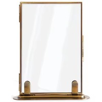 Cadre photo moderne en métal et verre, présentoir élégant pour photos, décoration contemporaine