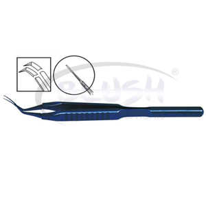 Inamura 1.8 Cross Action Capsulorhexis Forceps Curved w/ Marks Ophthalmic Cataract <b>Instrument</b> By Blush <b>Surgical</b> - Product Image 1