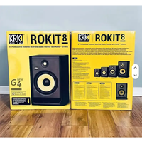 Nouvelle paire de moniteurs de studio professionnels bi-amplifiés KBK KRK RP8 Rokit 8 G4, noirs, disponibles à prix réduit, neufs