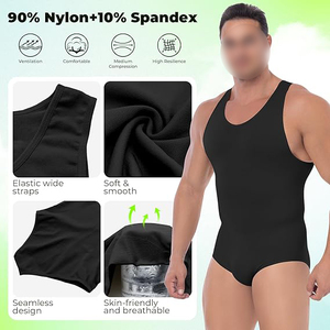 Compression Seamless Quick Dry <b>Jumpsuit</b> Unisex High Elastic Antibacterial Breathable Full Body Sports Romper Spandex/Nylon - Product Image 2