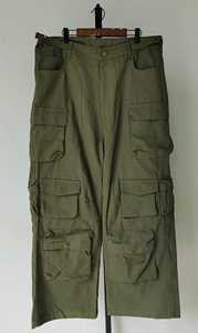 Casual Straight Fit Breathable Midweight Autumn Wear <b>Cargo</b> <b>Men's</b> Olive <b>Green</b> Canvas <b>Cargo</b> <b>Pants</b> Elastic Waist Multiple Pockets - Product Image 5