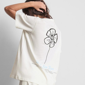 Best Selling Custom Design Screen Printed Women's T-Shirt 100% Soft Cotton Breathable Short Sleeve Casual Wear Graphic T-Shirts - Product Image 3
