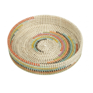 Plateau authentique en jonc de mer tressé à la main, panier de rangement pour cérémonie du thé traditionnelle et décoration culturelle - Product Image 1