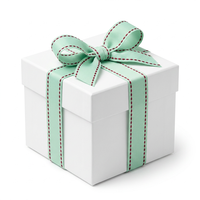 Ruban gros-grain personnalisé OEM 25 mm vert menthe avec bord rouge, 100 % polyester, résistant au rétrécissement, pour emballage cadeau de baby shower et accessoires capillaires