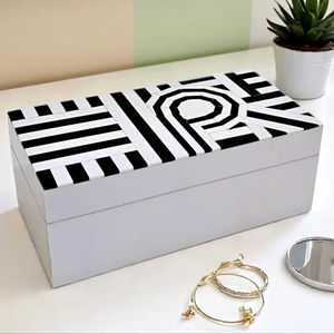 Caja de Joyería Decorativa Hecha a Mano con Diseño Marroquí de Flor de Amor con Incrustaciones de Hueso Ecológica, Decoración para Mesa del Hogar, Año Nuevo - Product Image 1